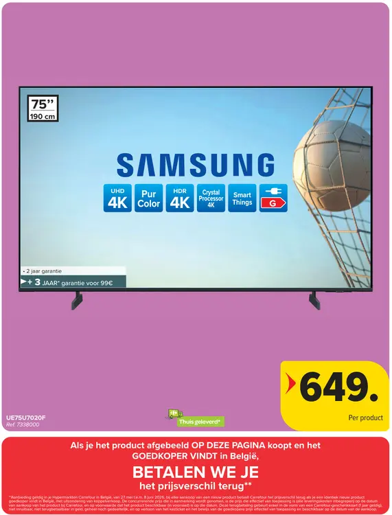 Promotie: Samsung UE75U7020F