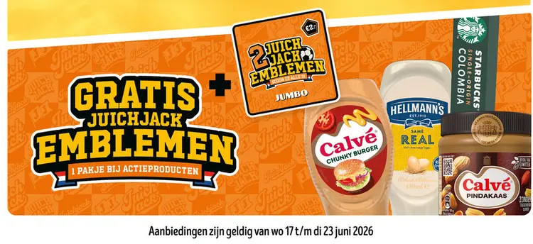 Aanbieding: Gratis juichjack emblemen