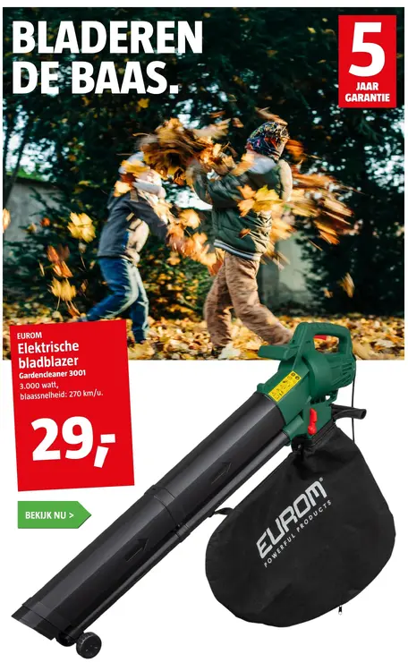 Aanbieding: Elektrische bladblazer Gardencleaner 3001