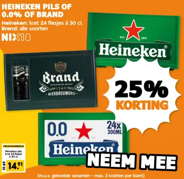 Aanbieding: Heineken pils of 0.0% of Brand