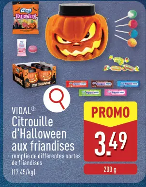 Offre: Citrouille d'Halloween aux friandises