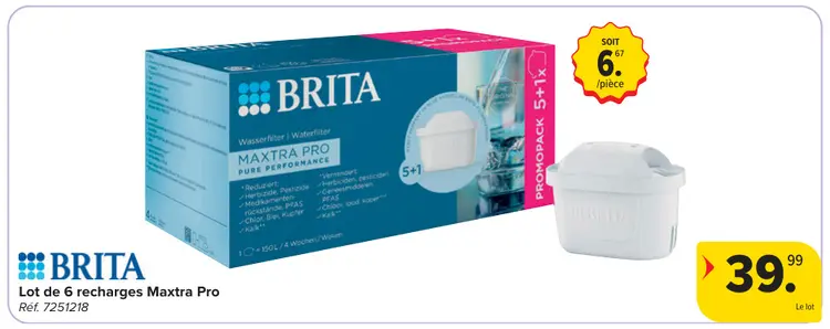 Offre: Lot de 6 recharges Maxtra Pro