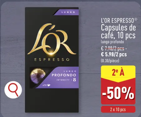 Offre: Capsules de café
