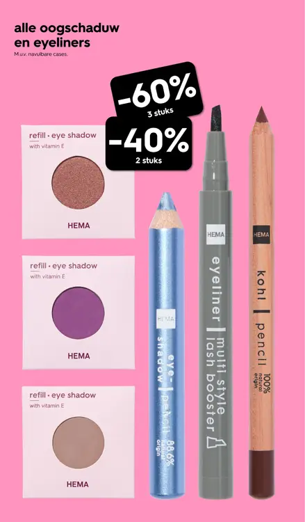 Promotie: Alle oogschaduw en eyeliners