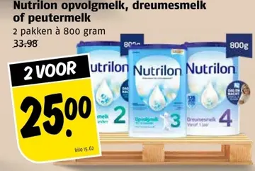 Aanbieding: Nutrilon opvolgmelk, dreumesmelk of peutermelk