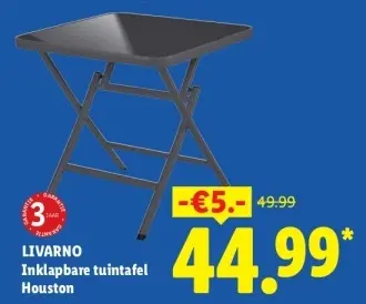 Aanbieding: Inklapbare tuintafel Houston