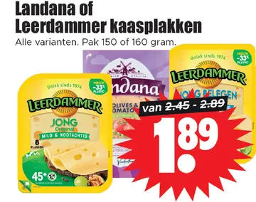 Aanbieding: Landana of Leerdammer kaasplakken