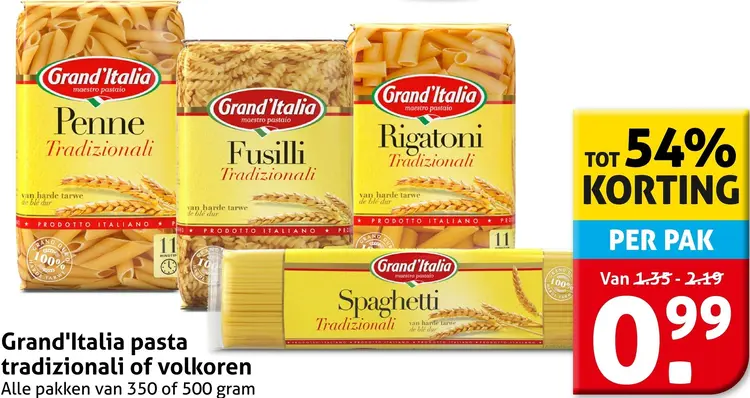 Aanbieding: Pasta tradizionali of volkoren