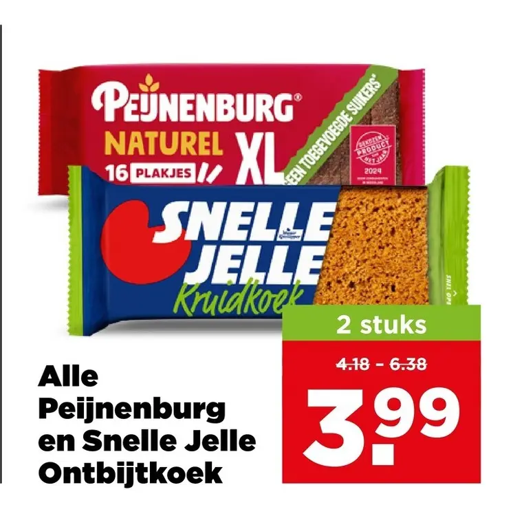 Aanbieding: Alle Peijnenburg en Snelle Jelle Ontbijtkoek