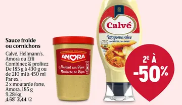 Offre: Sauce froide ou cornichons