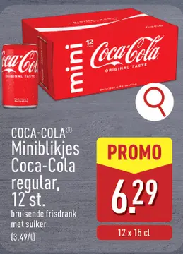 Offre: Minicanettes de Coca-Cola regular