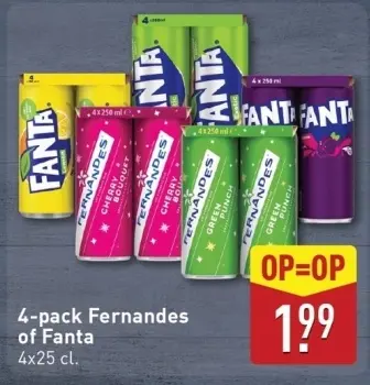 Aanbieding: 4-pack Fernandes of Fanta