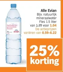 Aanbieding: Alle Evian