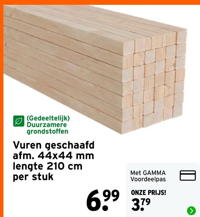 Aanbieding: Vuren geschaafd