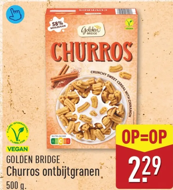Aanbieding: Golden Bridge Churros ontbijtgranen