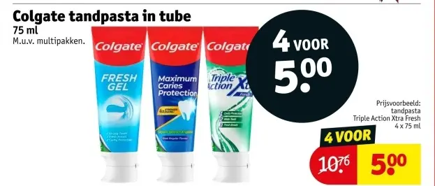Aanbieding: Tandpasta in tube