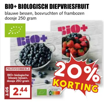 Aanbieding: BIO+ biologische blauwe bessen