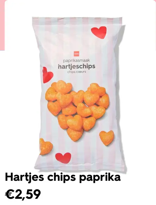 Promotie: Hartjes chips paprika