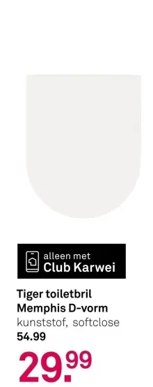 Aanbieding: toiletbril Memphis D-vorm