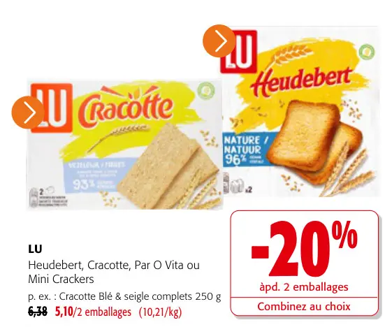 Offre: Heudebert, Cracotte, Par O Vita of Mini Crackers