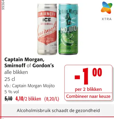 Promotie: Captain Morgan, Smirnoff of Gordon's
