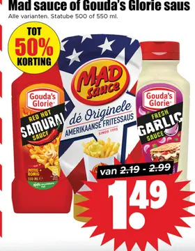 Aanbieding: Mad sauce of Gouda's Glorie saus