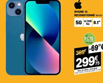 Offre: Iphone 13 reconditionné
