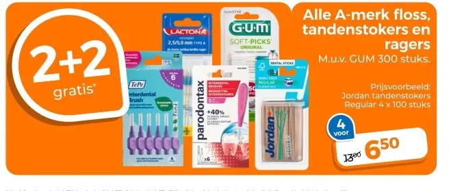 Aanbieding: Floss, tandenstokers en ragers