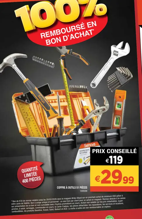 Offre: Set outillage