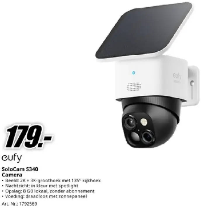Aanbieding: eufy SoloCam S340 Camera