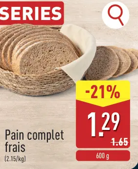 Offre: Pain complet frais