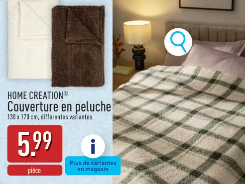 Offre: Couverture en peluche