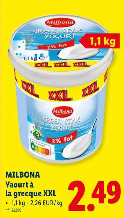 Offre: Yaourt à la grecque XXL
