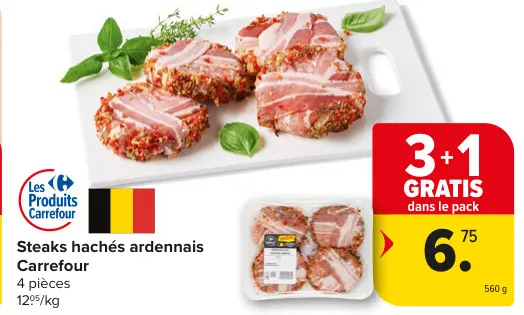 Offre: Steaks hachés ardennais