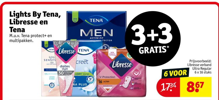 Aanbieding: Lights By Tena, Libresse en Tena
