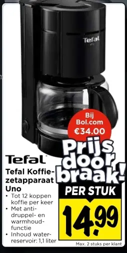 Aanbieding: Koffiezetapparaat Uno