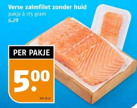 Aanbieding: Verse zalmfilet zonder huid