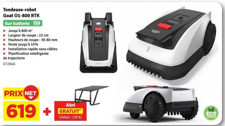 Offre: Tondeuse-robot Goat 01-800 RTK