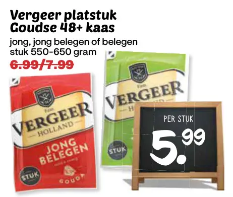 Aanbieding: Platstuk Goudse 48+ kaas