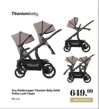 Aanbieding: Duo Kinderwagen Titanium Baby Solid Pollux Lu
