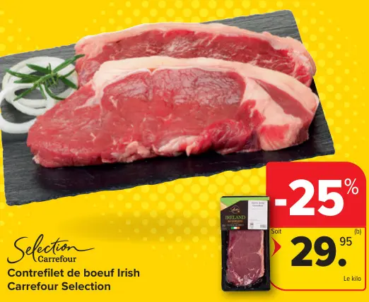 Offre: Contrefilet de boeuf Irish