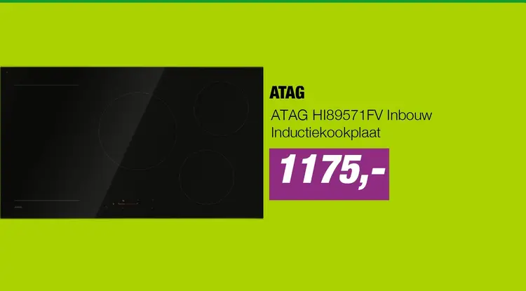 Aanbieding: ATAG HI89571FV Inbouw Inductiekookplaat