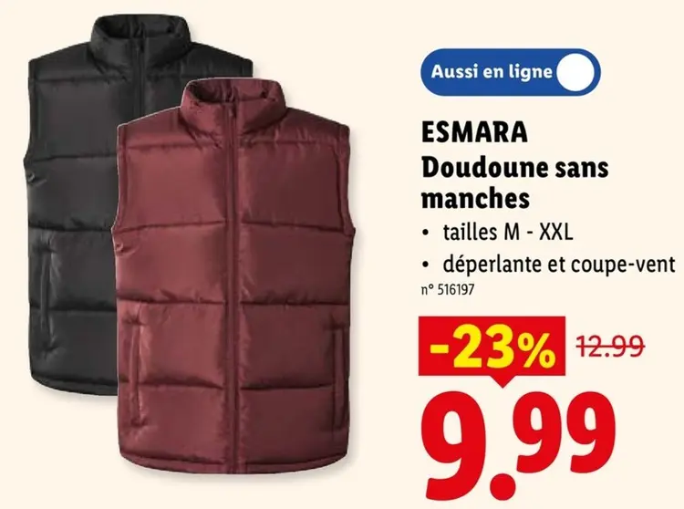 Offre: Doudoune sans manches