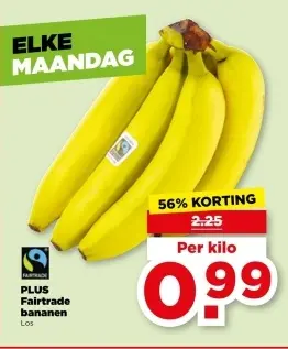 Aanbieding: Fairtrade bananen