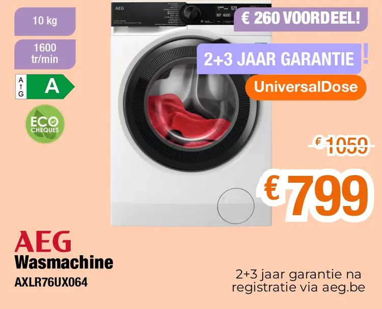 Promotie: Wasmachine