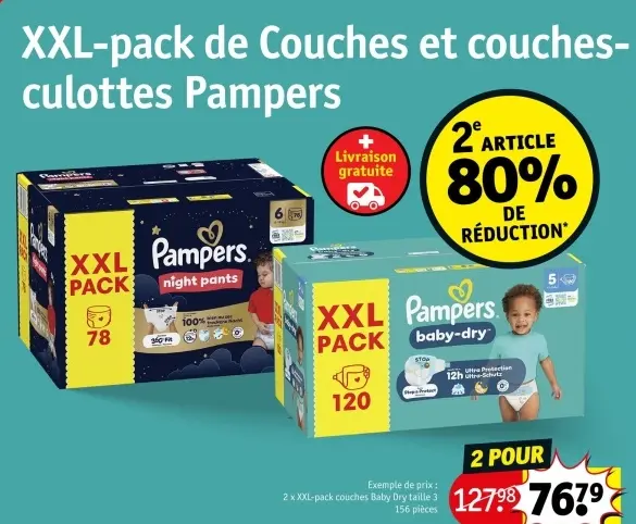 Offre: XXL-pack de Couches et couches-culottes
