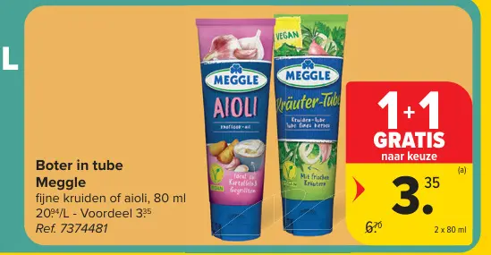 Promotie: Boter in tube