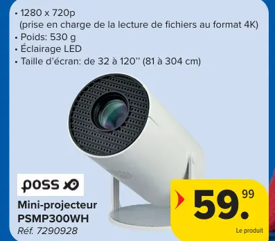 Offre: Mini-projecteur PSMP300WH