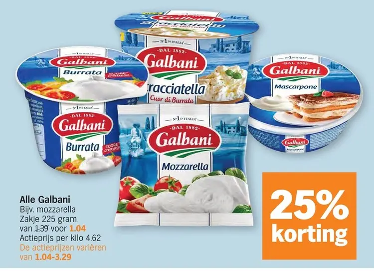 Promotie: Alle Galbani