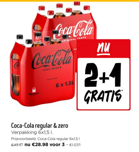 Promotie: Coca-Cola regular & zero